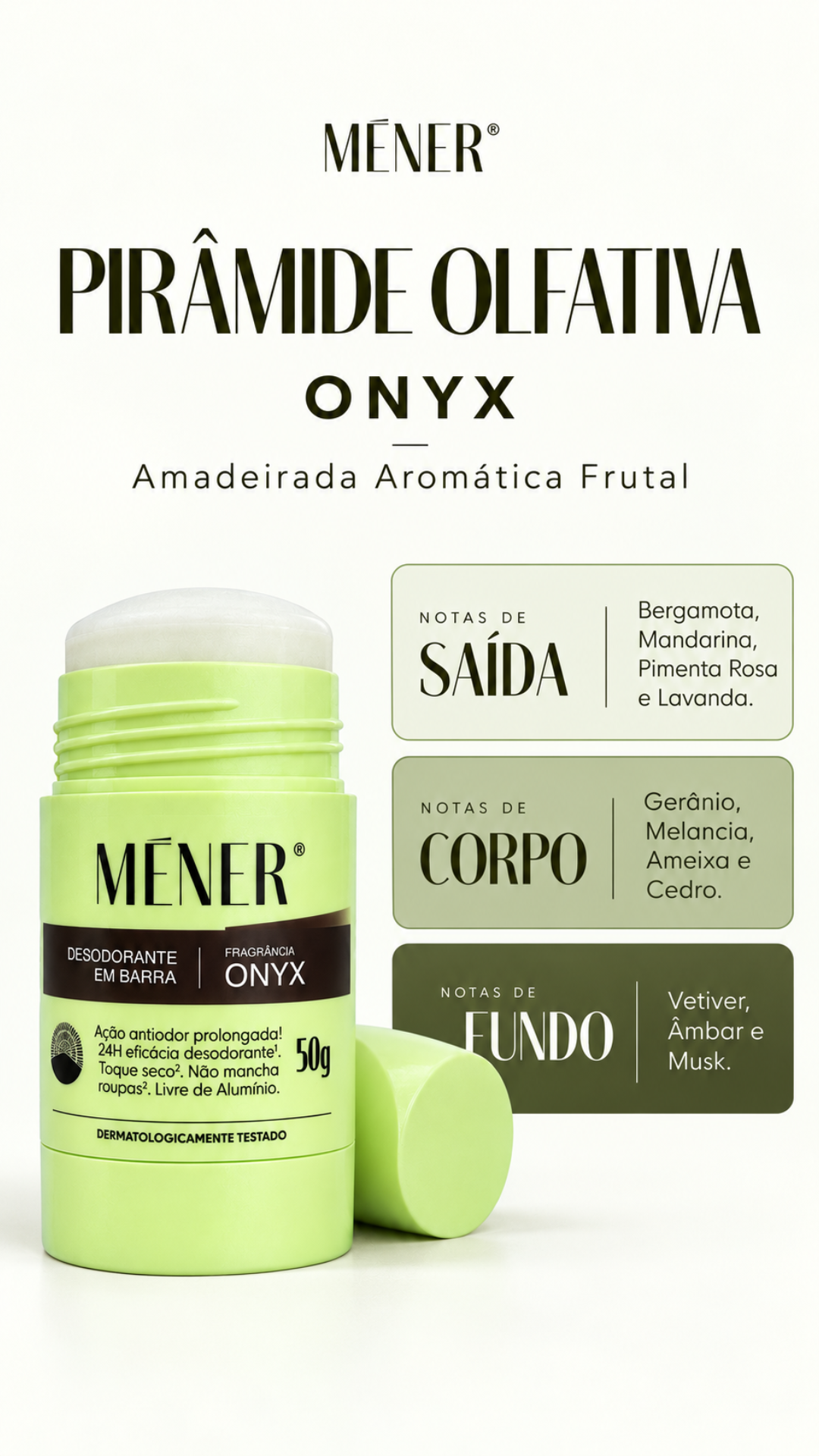 Desodorante em Barra - Fragrância ONYX 50g