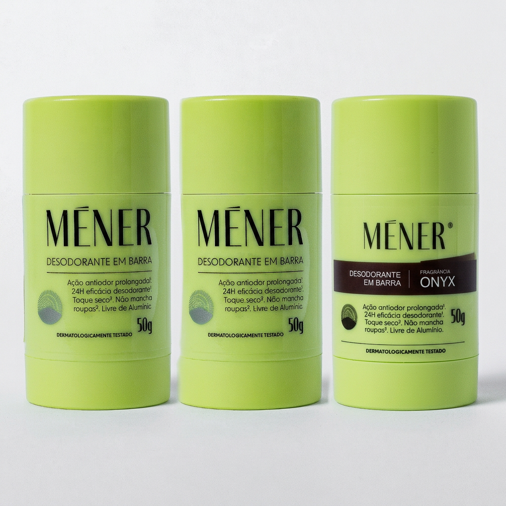 Trio MÉNER com dois desodorantes Original e um ONYX de 50 g